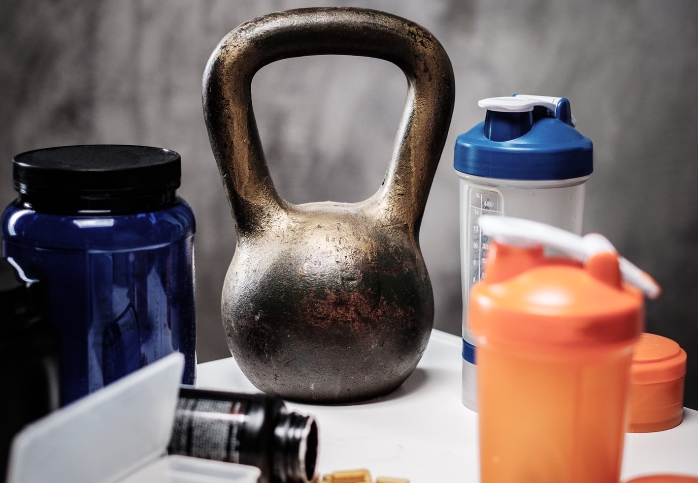 pre-workout and kettlebell